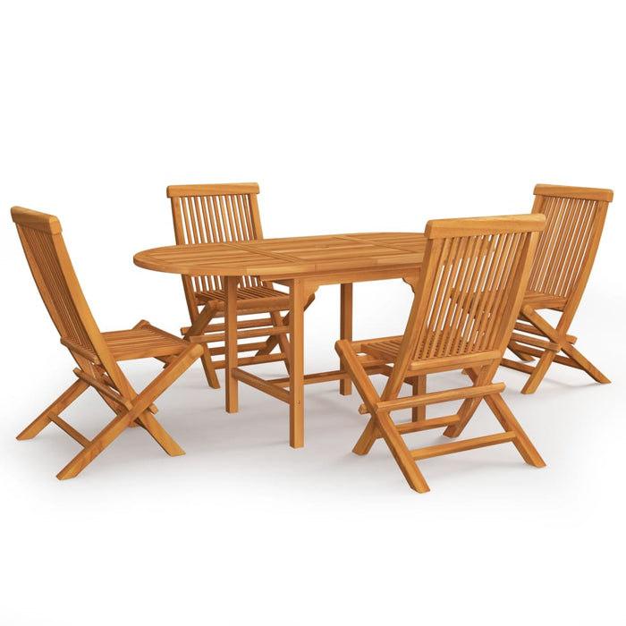 Set da Pranzo da Giardino 5 pz in Legno Massello di Teak cod mxl 50740