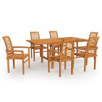 Set da Pranzo da Giardino 7 pz in Legno Massello di Teak cod mxl 42326