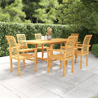 Set da Pranzo da Giardino 7 pz in Legno Massello di Teak cod mxl 42326
