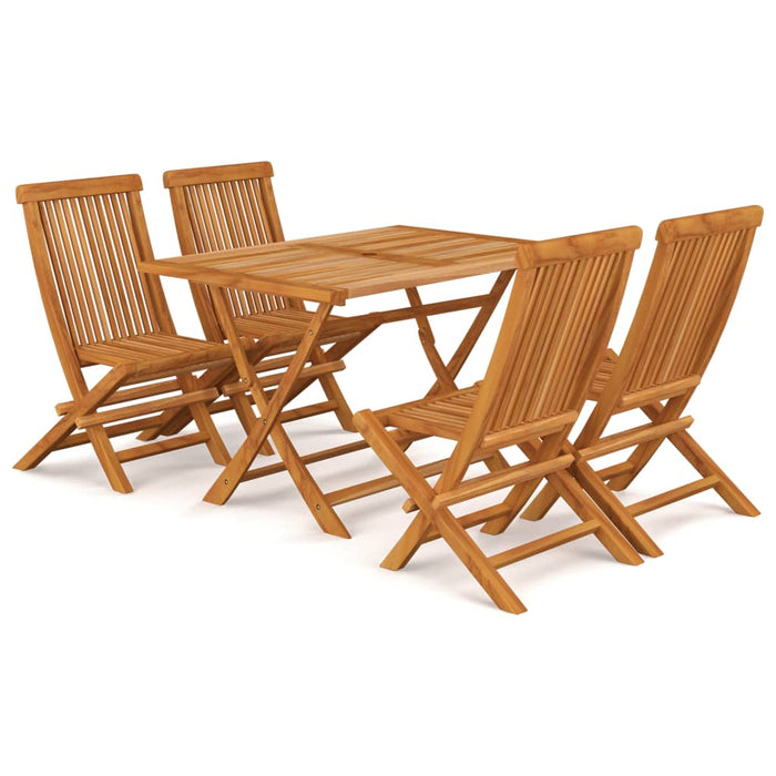 Set da Pranzo da Giardino 5 pz in Legno Massello di Teak cod mxl 45011