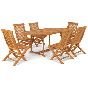 Set da Pranzo da Giardino 7 pz in Legno Massello di Teak cod mxl 40224