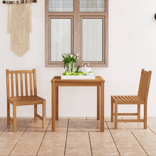 Set da Pranzo per Esterni 3 pz in Legno Massello di Teak 3059921