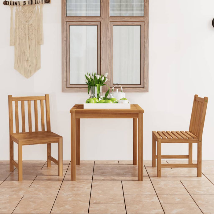 Set da Pranzo per Esterni 3 pz in Legno Massello di Teak 3059921