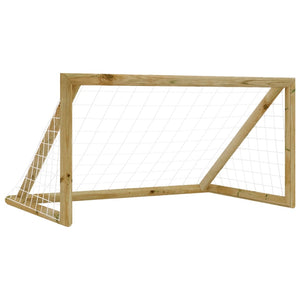 Porta da Calcio con Rete 160x100x80cm Legno di Pino Impregnato cod mxl 120405