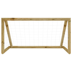 Porta da Calcio con Rete 160x100x80cm Legno di Pino Impregnato cod mxl 120405