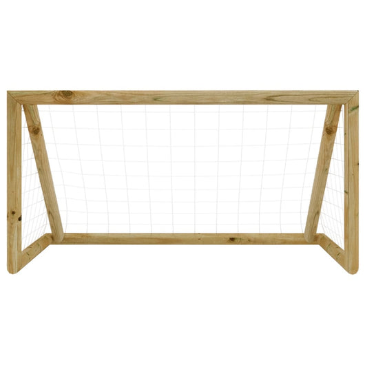 Porta da Calcio con Rete 160x100x80cm Legno di Pino Impregnato cod mxl 120405