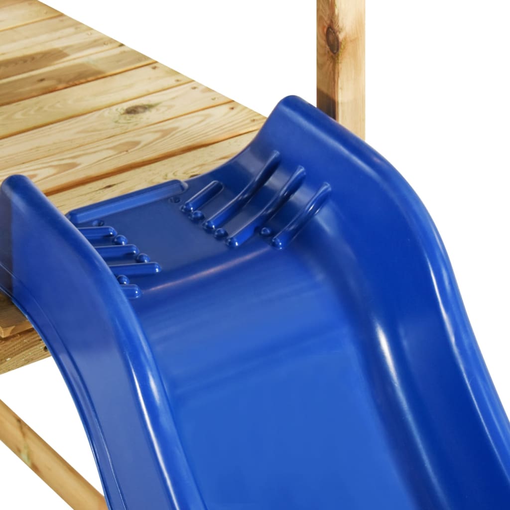 Altalene per parco giochi all'aperto scivolo altalene robuste giochi da giardino 300 x 220 x 200 cm legno di pino impregnato 02_0004706