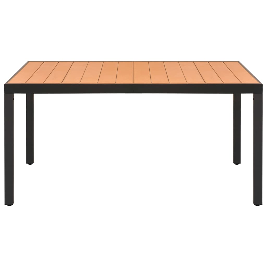 Set da Pranzo da Giardino 7 pz Nero e Marrone 3060055