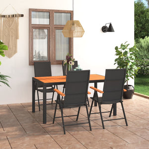 Set da Pranzo da Giardino 5 pz Nero e Marronecod mxl 120408