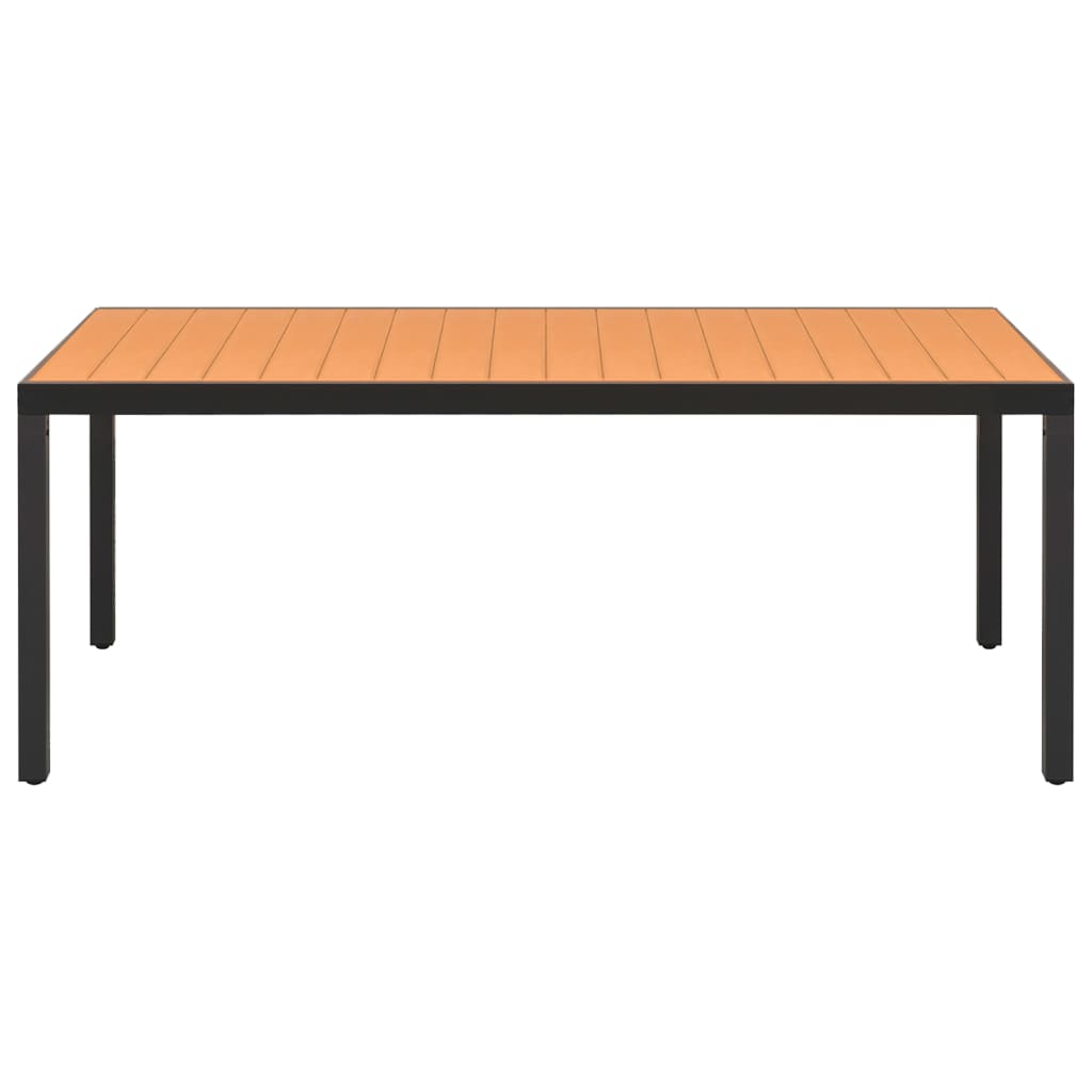 Set da Pranzo da Giardino 7 pz Nero e Marrone 3060080