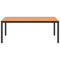 Set da Pranzo da Giardino 7 pz Nero e Marrone 3060080