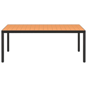 Set da Pranzo da Giardino 7 pz Nero e Marrone 3060080