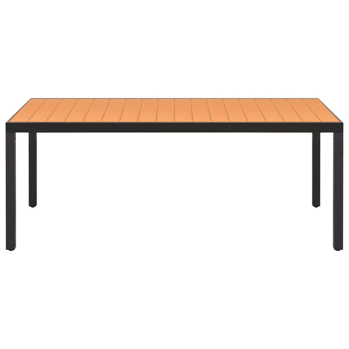 Set da Pranzo da Giardino 7 pz Nero e Marrone 3060080