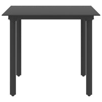 Set da Pranzo da Giardino 3 pz in Rattan PVC Nero 3060130