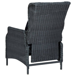 Set da Pranzo da Giardino 9pz e Cuscini Polyrattan Grigio Scuro cod mxl 42223