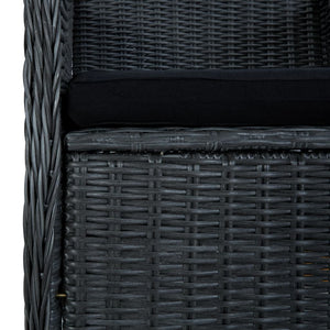 Set Divani da Giardino 3 pz con Cuscini Polyrattan Grigio Scuro cod mxl 42231