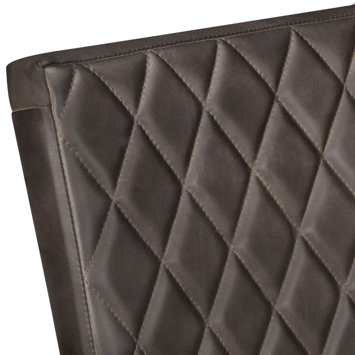 Sedie da Pranzo a Sbalzo 6 pz Grigie in Vera Pelle 3060206