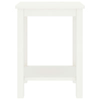 Comodino-Tavolino da notte Bianco 35x30x47 cm in Legno Massello di Pino