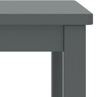 Comodino Grigio Scuro 35x30x47 cm in Legno Massello di Pino 322214