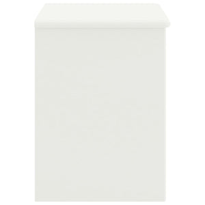 Comodino Bianco 35x30x40 cm in Legno Massello di Pino 322222