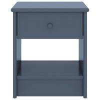 Comodino-Tavolino da notte Grigio Chiaro 35x30x40 cm in Legno Massello di Pino