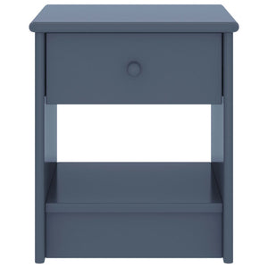 Comodino-Tavolino da notte Grigio Chiaro 35x30x40 cm in Legno Massello di Pino