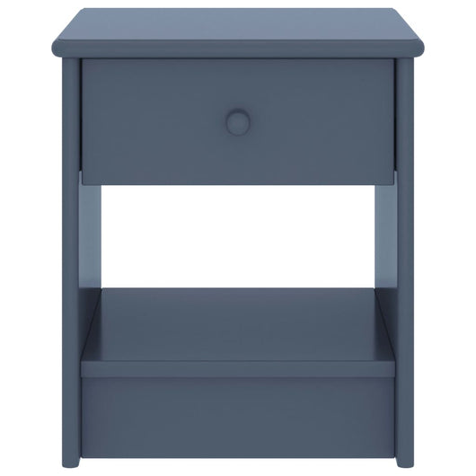 Comodino Grigio Chiaro 35x30x40 cm in Legno Massello di Pino 322225