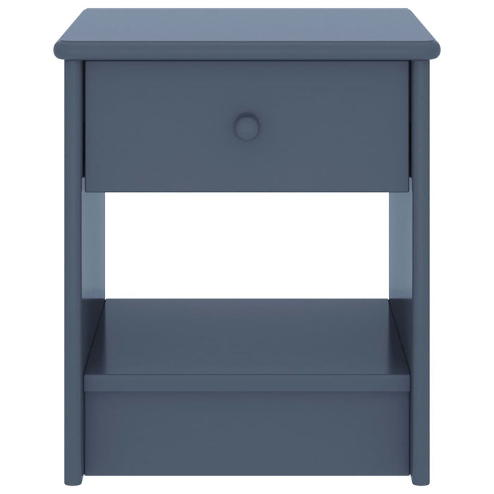 Comodino Grigio Chiaro 35x30x40 cm in Legno Massello di Pino 322225