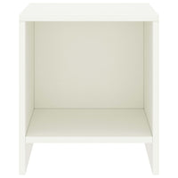 Comodino Bianco 35x30x40 cm in Legno Massello di Pino 322234