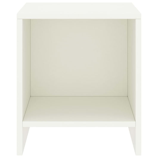 Comodino Bianco 35x30x40 cm in Legno Massello di Pino 322234