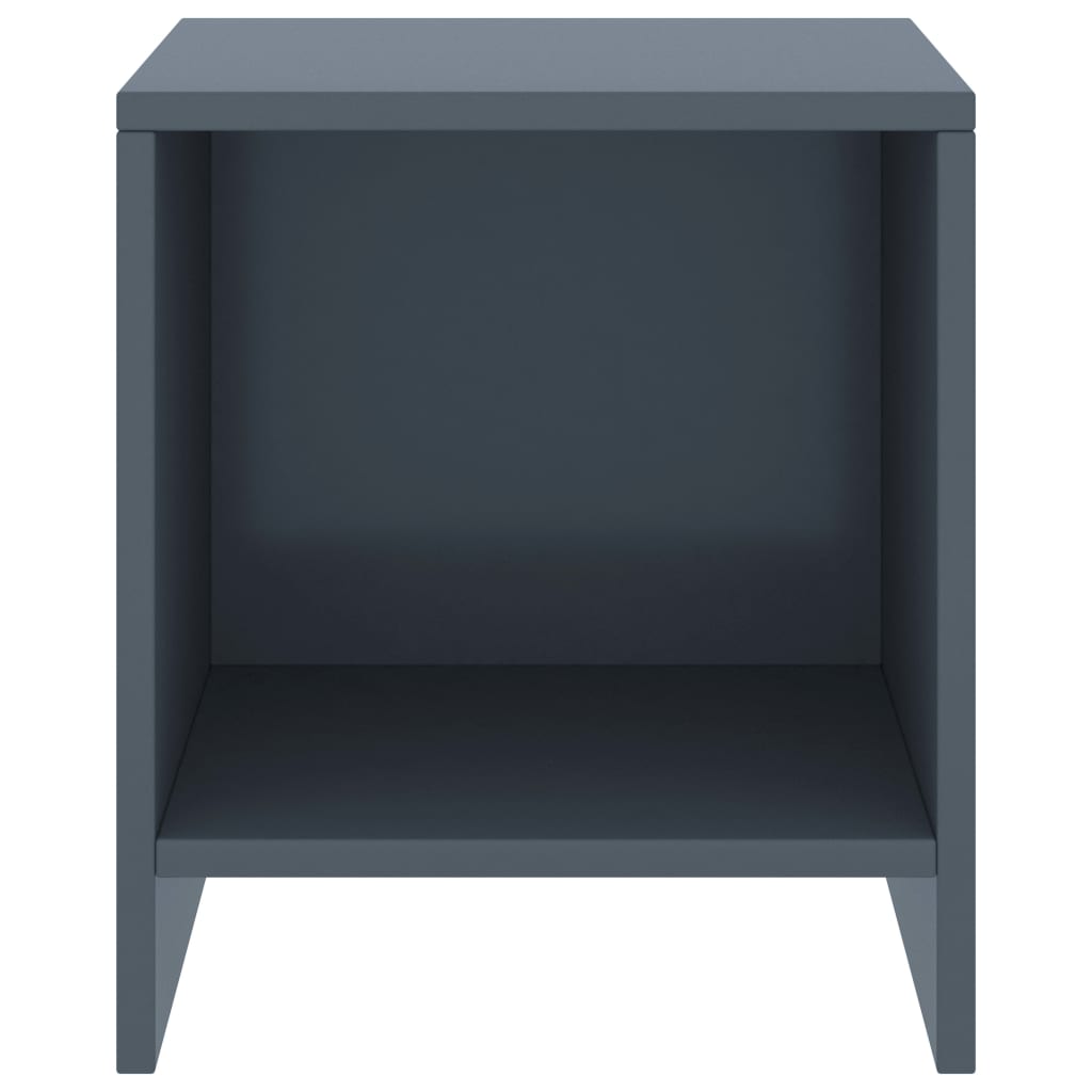 Comodino Grigio Chiaro 35x30x40 cm in Legno Massello di Pino 322237