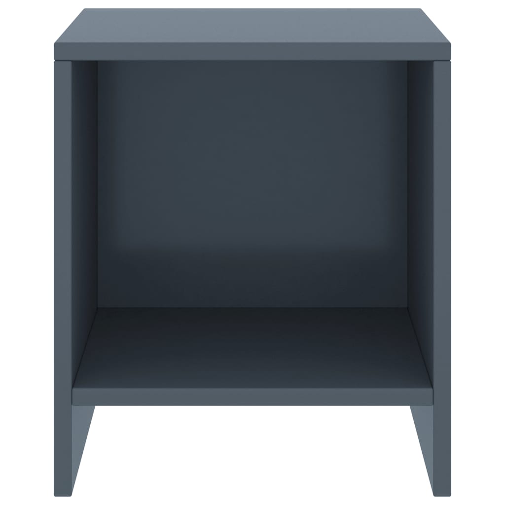 Comodini 2 pz Grigio Chiaro 35x30x40 cm Legno Massello di Pino 322243