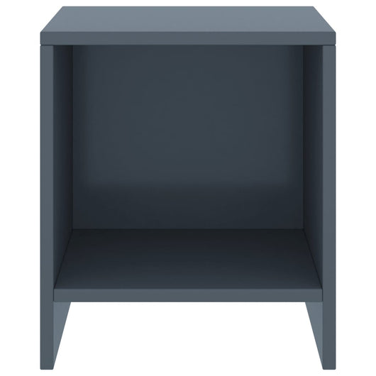 Comodini 2 pz Grigio Chiaro 35x30x40 cm Legno Massello di Pino 322243