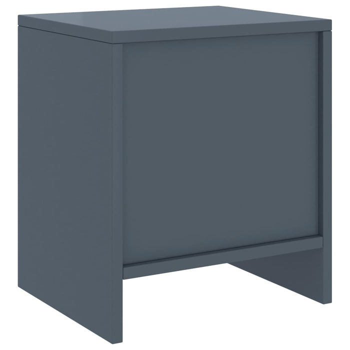 Comodini 2 pz Grigio Chiaro 35x30x40 cm Legno Massello di Pino 322243