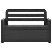 Cassapanca da Giardino 132,5 cm in Plastica Antracite  cod mxl 48158