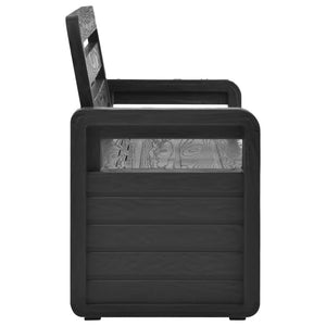 Cassapanca da Giardino 132,5 cm in Plastica Antracite  cod mxl 48158