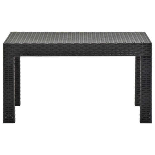 Tavolo da Giardino-Tavolo da esterno Antracite 58x58x41 cm in Rattan PP