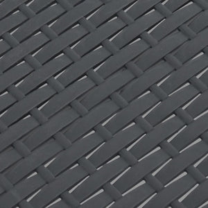 Tavolo da Giardino Antracite 58x58x41 cm in Rattan PP cod mxl 34429