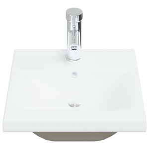 Lavabo da Incasso con Rubinetto 42x39x18 cm in Ceramica Bianco 148623