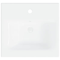 Lavabo da Incasso con Rubinetto 42x39x18 cm in Ceramica Bianco cod mxl 52786