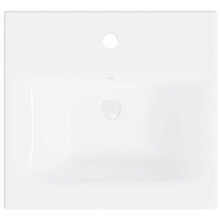 Lavabo da Incasso con Rubinetto 42x39x18 cm in Ceramica Bianco 148623