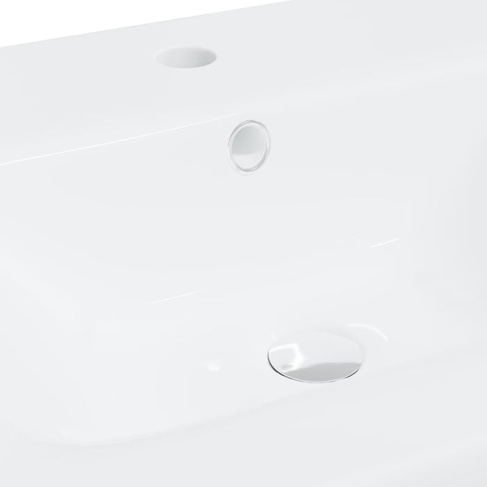 Lavabo da Incasso con Rubinetto 42x39x18 cm in Ceramica Bianco 148623