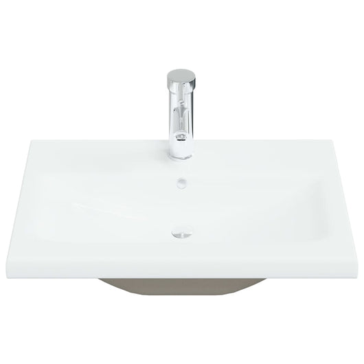 Lavabo da incasso con rubinetto lavabo da appoggio wc lavabo bagno doccia interna lavabo 61 x 39 cm ceramica bianca 02_0002796