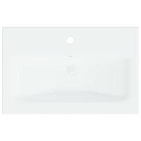 Lavabo da Incasso con Rubinetto 61x39x18 cm in Ceramica Bianco 148624