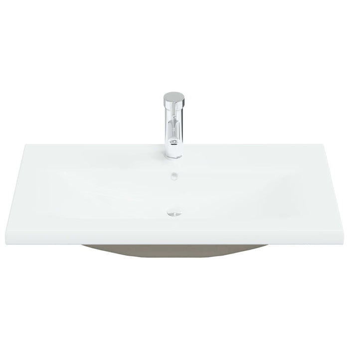 Lavabo da Incasso con Rubinetto 81x39x18 cm in Ceramica Bianco cod mxl 52593