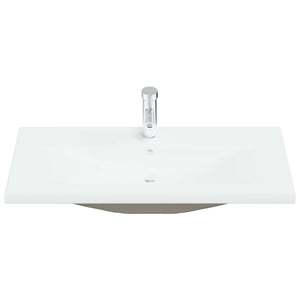 Lavabo da Incasso con Rubinetto 91x39x18 cm in Ceramica Biancocod mxl 126624