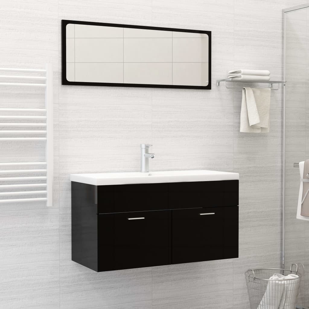 Lavabo da Incasso con Rubinetto 91x39x18 cm in Ceramica Bianco 148626