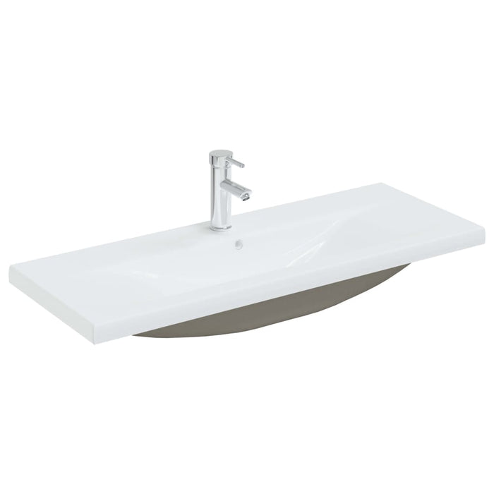 Lavabo bagno da incasso con rubinetto 101 cm ceramica bianca 02_0002799