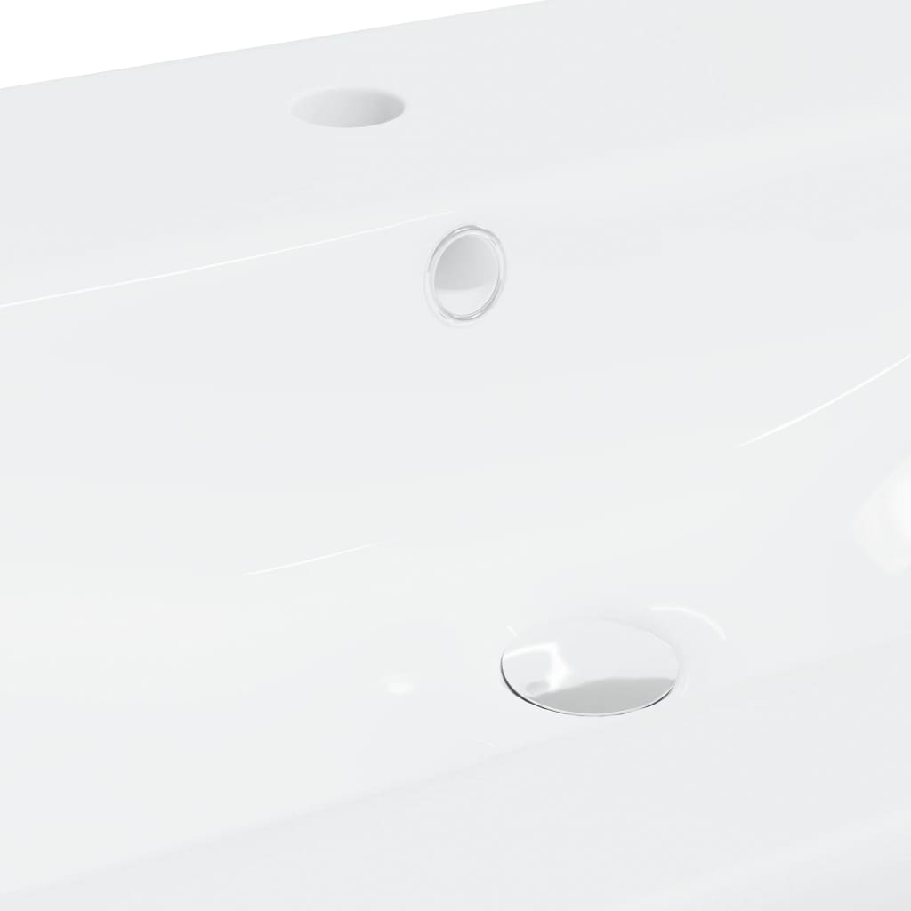 Lavabo bagno da incasso con rubinetto 101 cm ceramica bianca 02_0002799