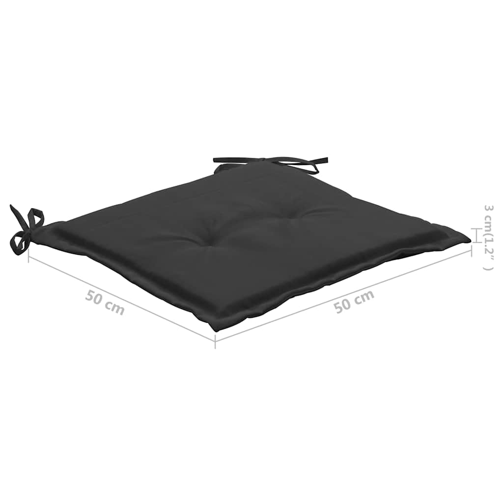 Sedie da Pranzo da Giardino con Cuscini 3 pz Massello di Acacia cod mxl 7070